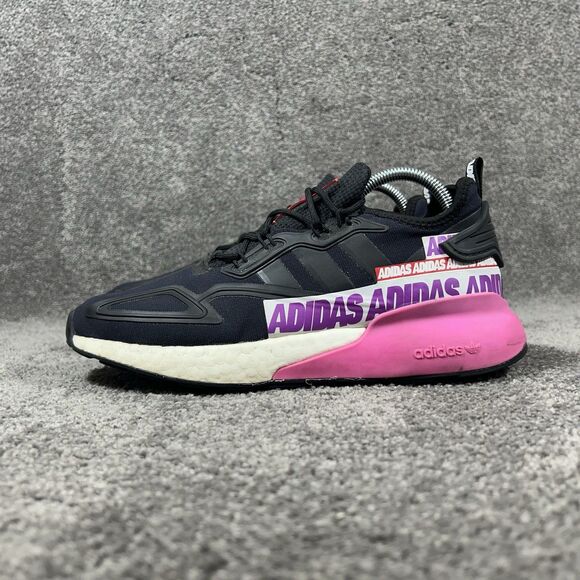 Adidas ZX 2K Boost FX7050 Womens Sz 8.5 Black Wordmark Heel Stripe Running Shoes - Picture 7 of 13